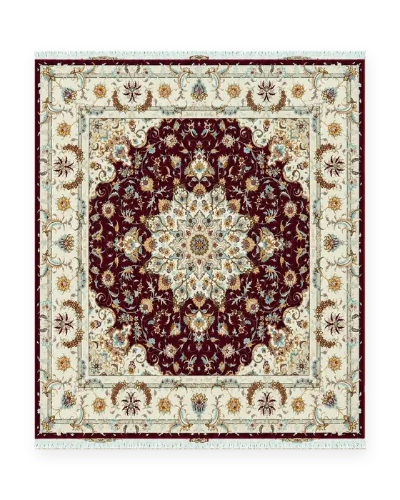 Tappeto Tabriz 60 raj misto seta, 200 × 200 cm – Rahim Tappeti, Treviso